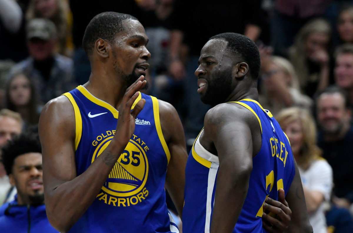 draymond green and kevin durant for the golden state warriors