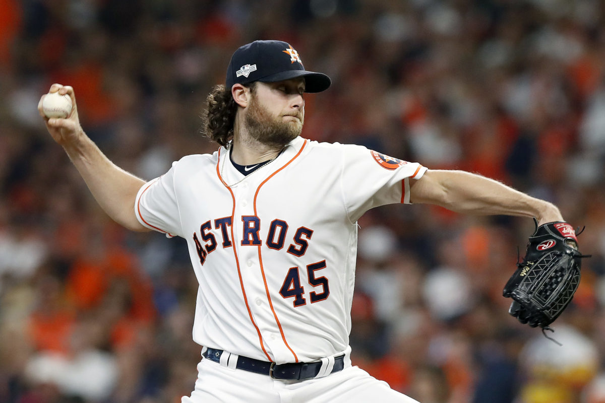 Gerrit Cole delivers a pitch for the Houston Astros.