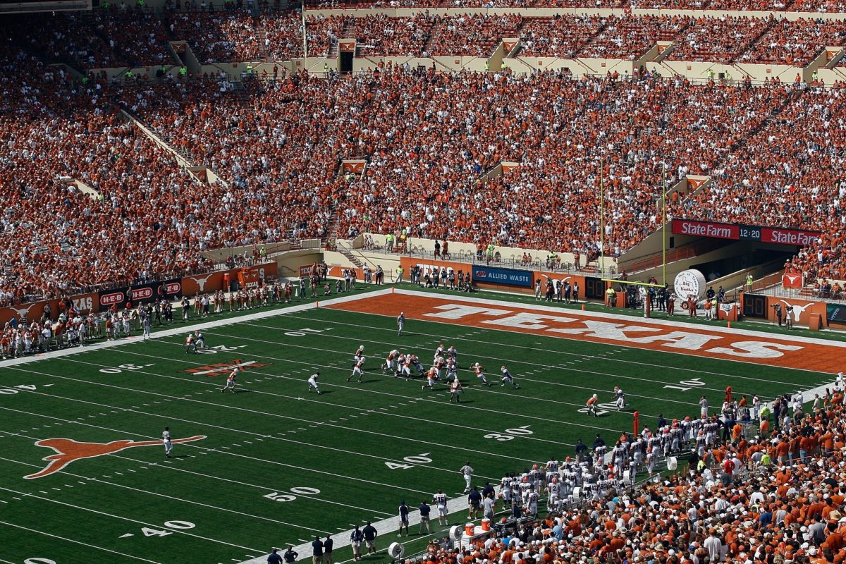 A general view of play at a Texas Longhorns game.