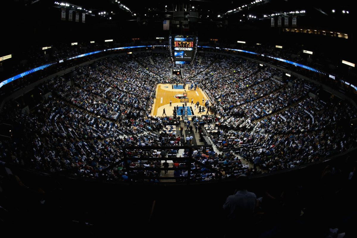 A general view of the Minnesota Timberwolves stadium.