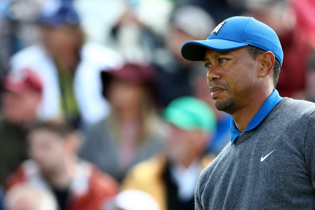 Tiger Woods at The Open Championship on Thursday.