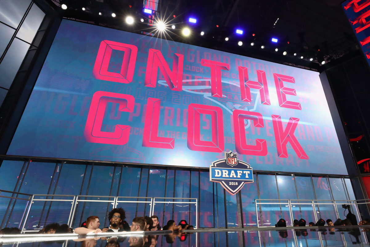 A general view of the stage at the NFL Draft.