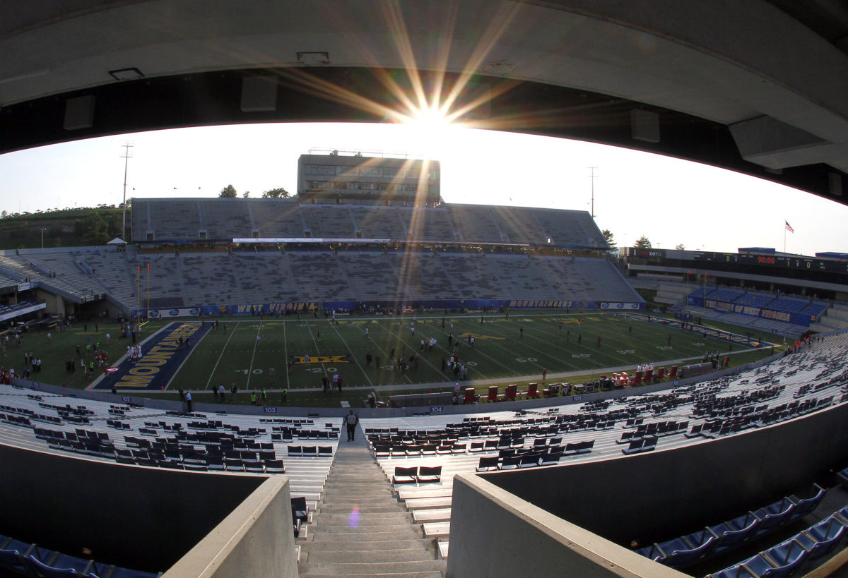 A general view of West Virginia's stadium.