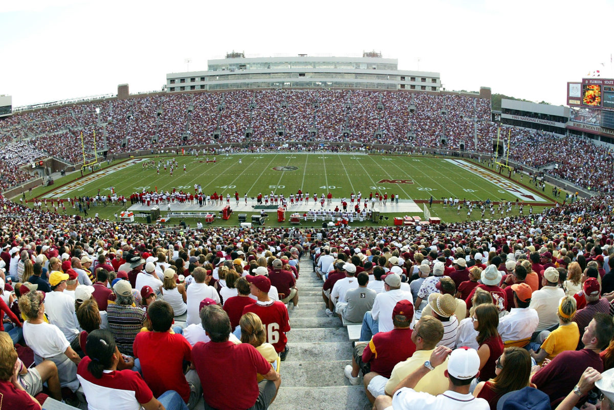An interior view of Florida State's Doak Campbell Stadium.