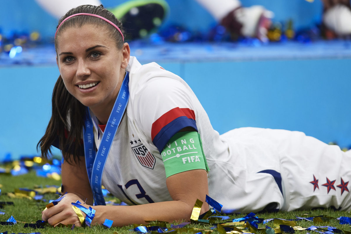 Alex Morgan in the 2019 women's world cup.