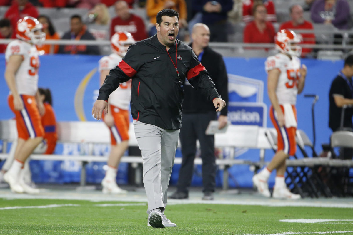 Ryan Day in the first half of the Ohio State-Clemson game.