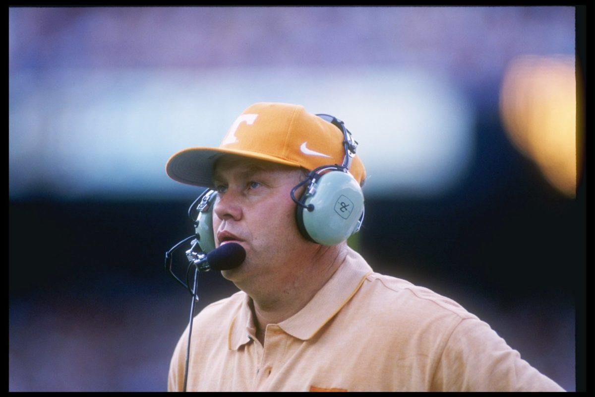 Phil Fulmer coaching Tennessee.