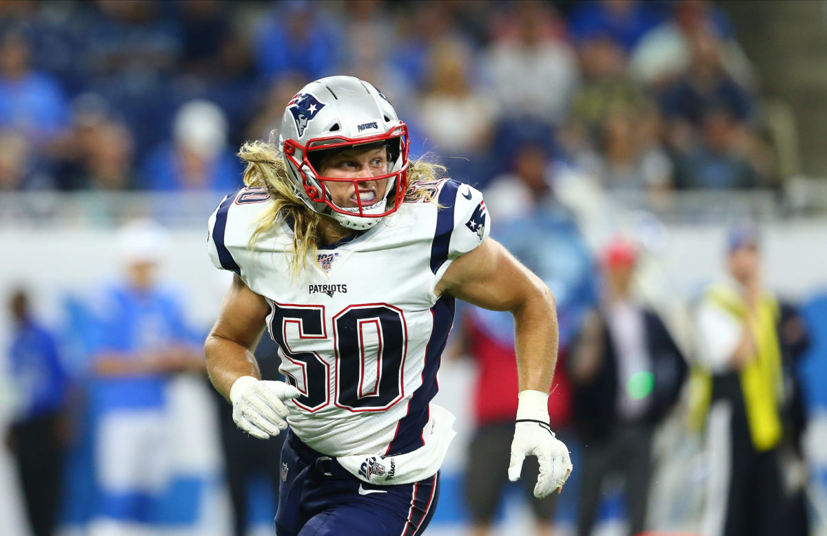 Chase Winovich rushes the passer for the New England Patriots.