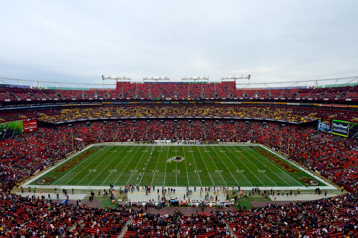 A general view of the Washington Redskins stadium.