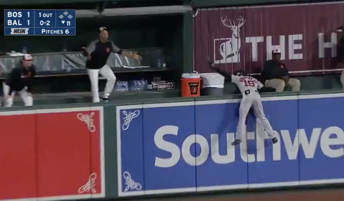 Video: Jackie Bradley Jr. Makes Best Catch Of The MLB Season