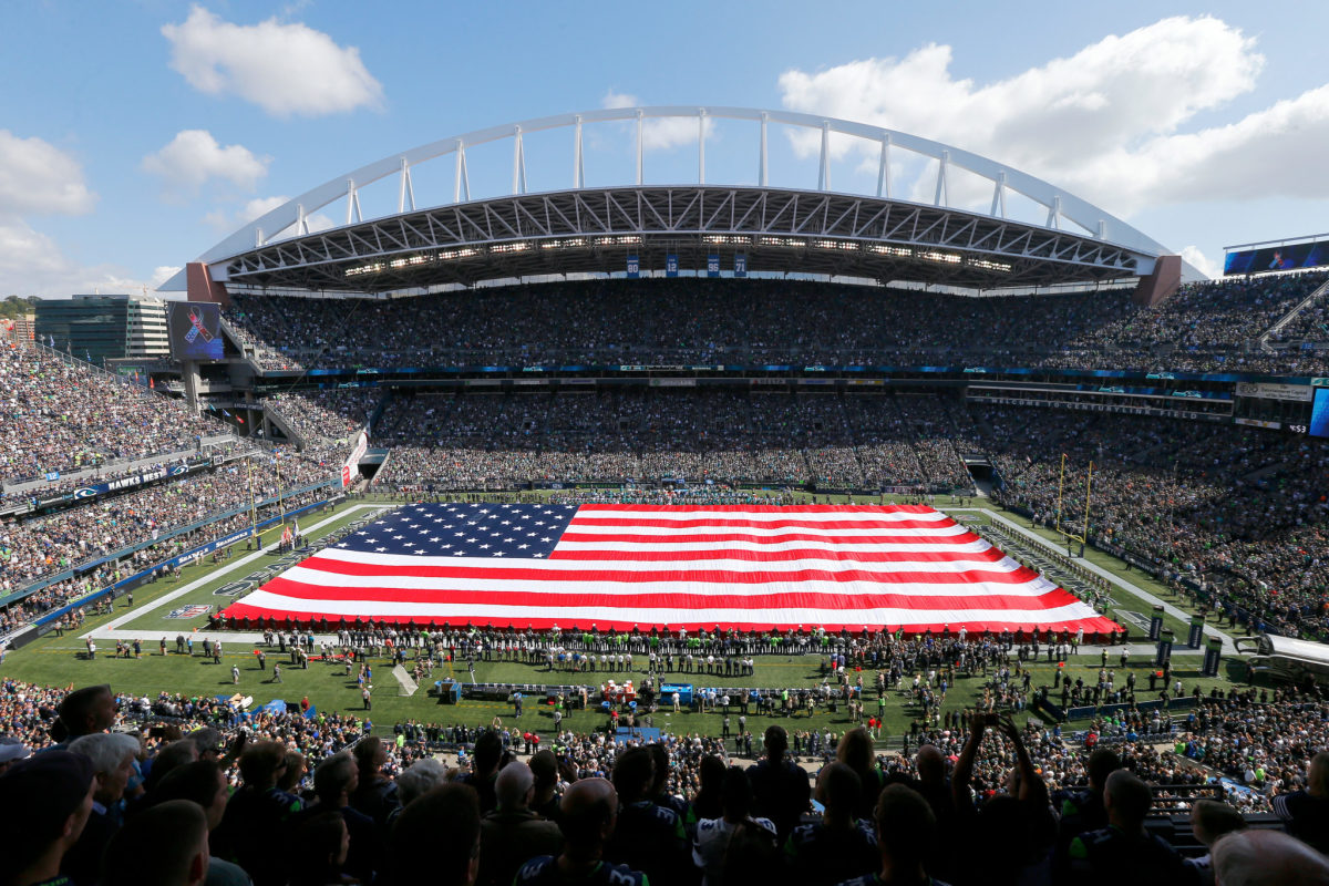 A general view of the Seattle Seahawks stadium.