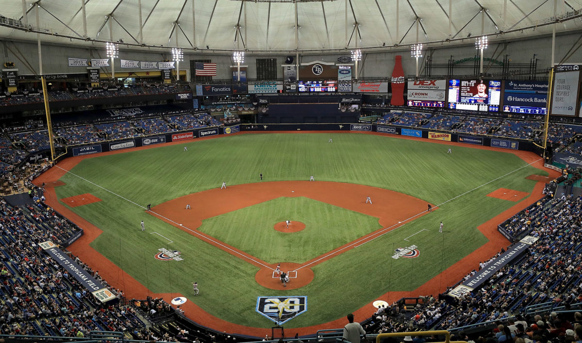 A general view of the Tampa Bay Rays stadium.