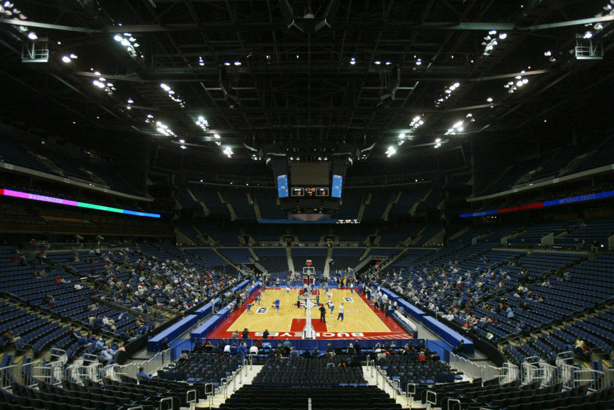 A general view of Ohio State's basketball court.