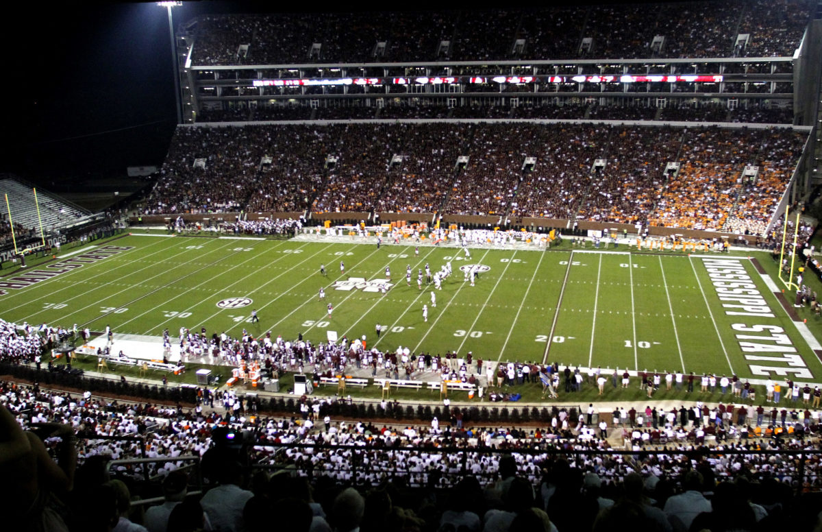 A view from the stands at Mississippi State.