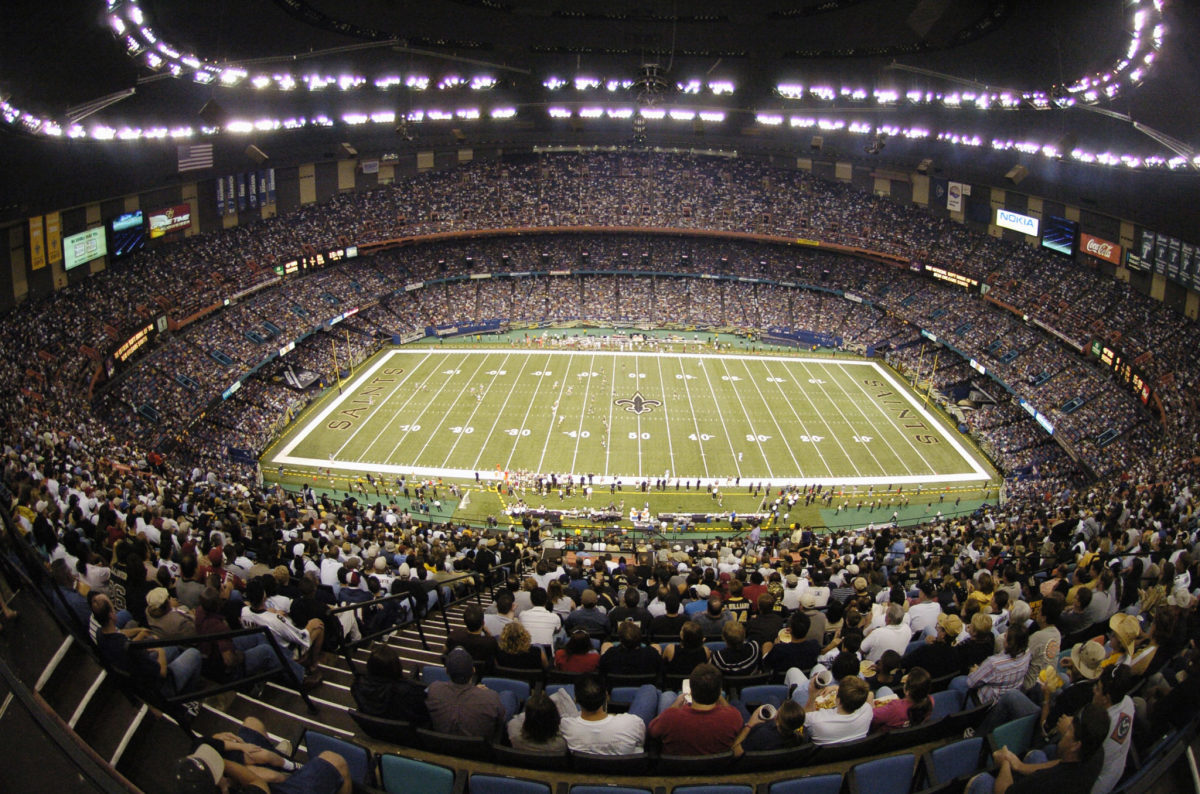 a general view of the new orleans saints superdome