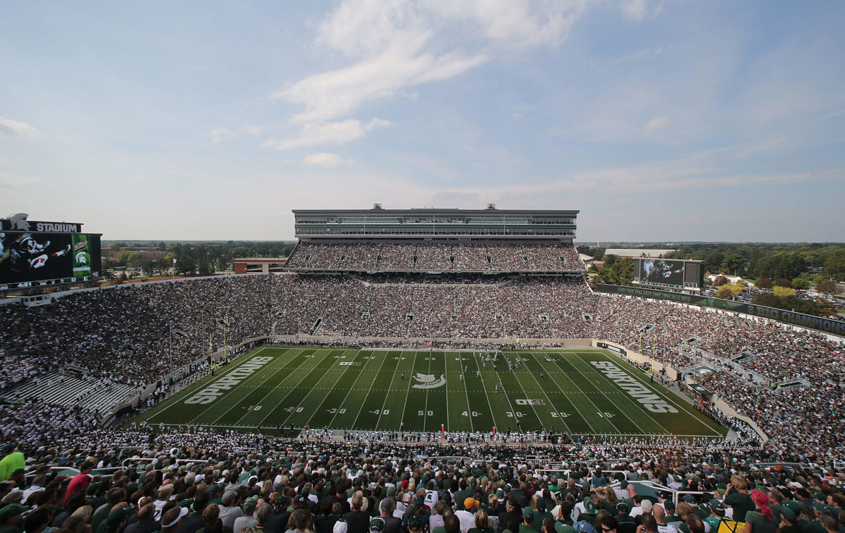 A general view of Michigan State's football stadium.