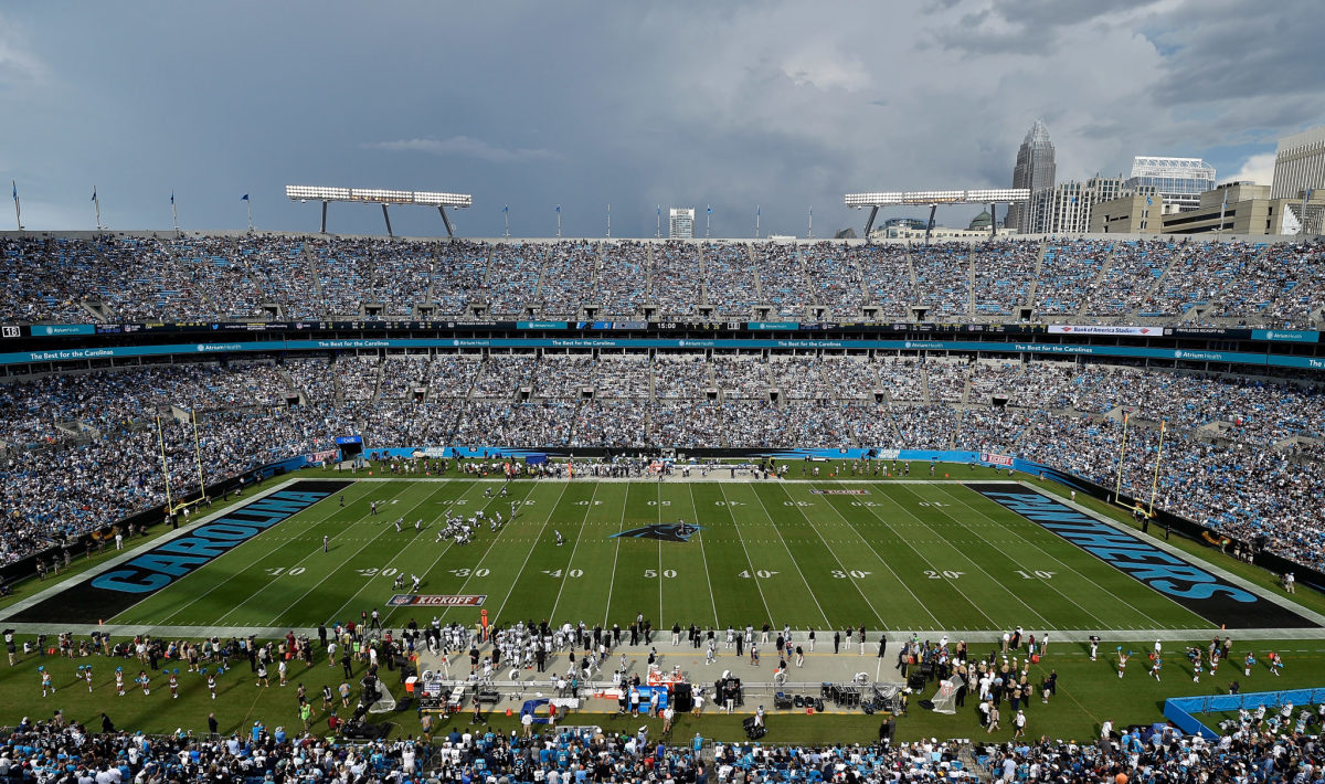 A general view of the Carolina Panthers stadium.