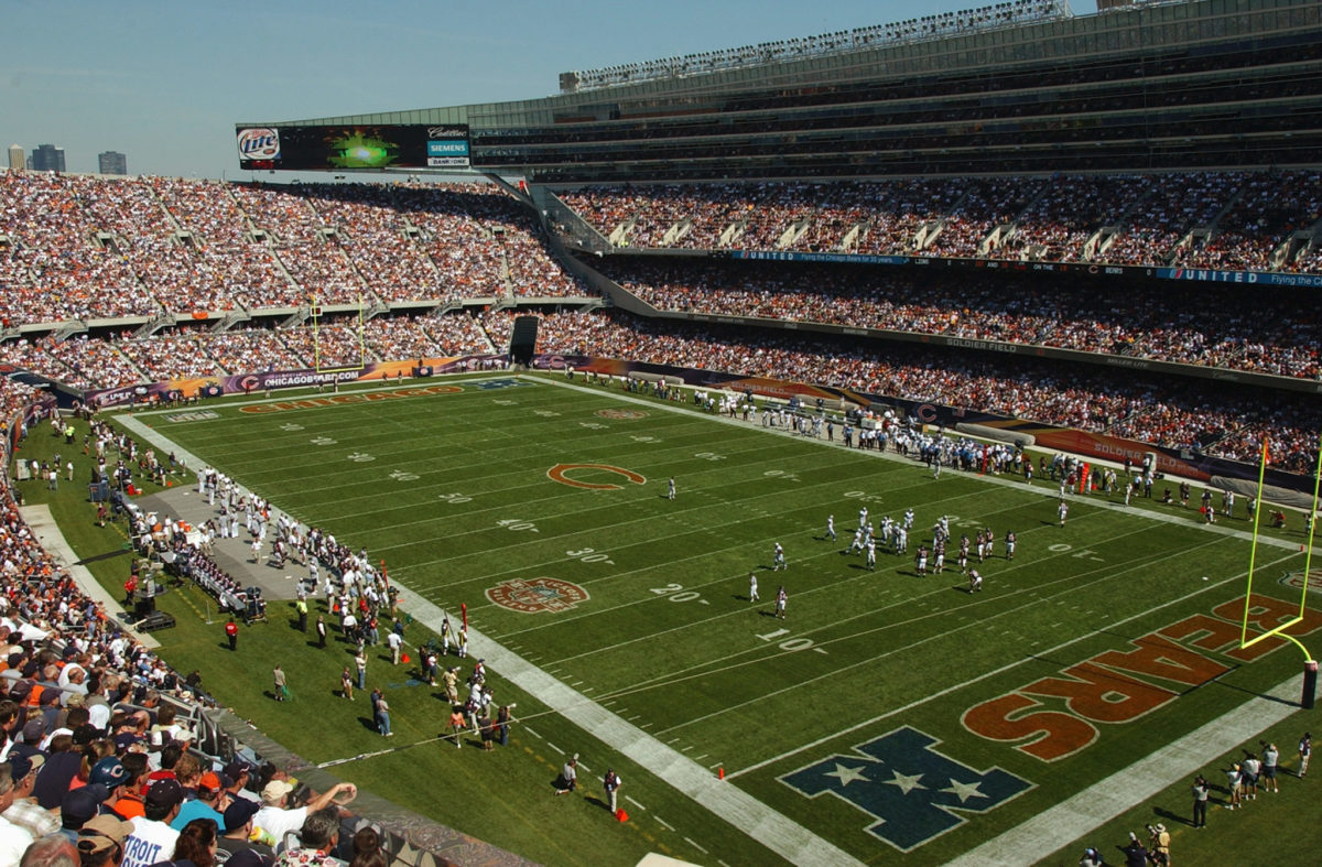 A general view of the Chicago Bears stadium.