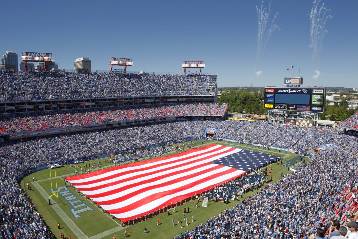 A general view of the Tennessee Titans stadium ahead of an NFL game.