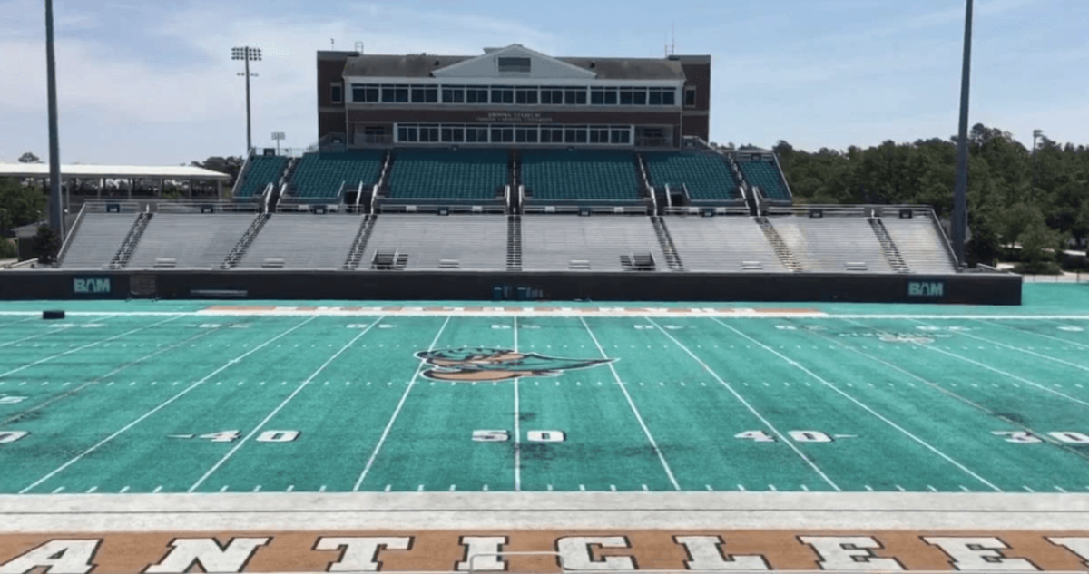 A general view of Coastal Carolina's football field.