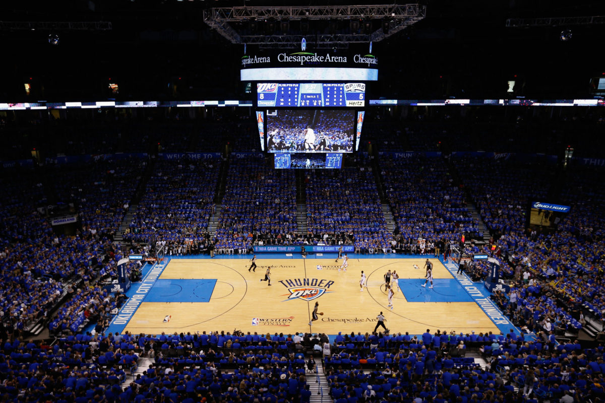 A general view of the Oklahoma City Thunder arena.