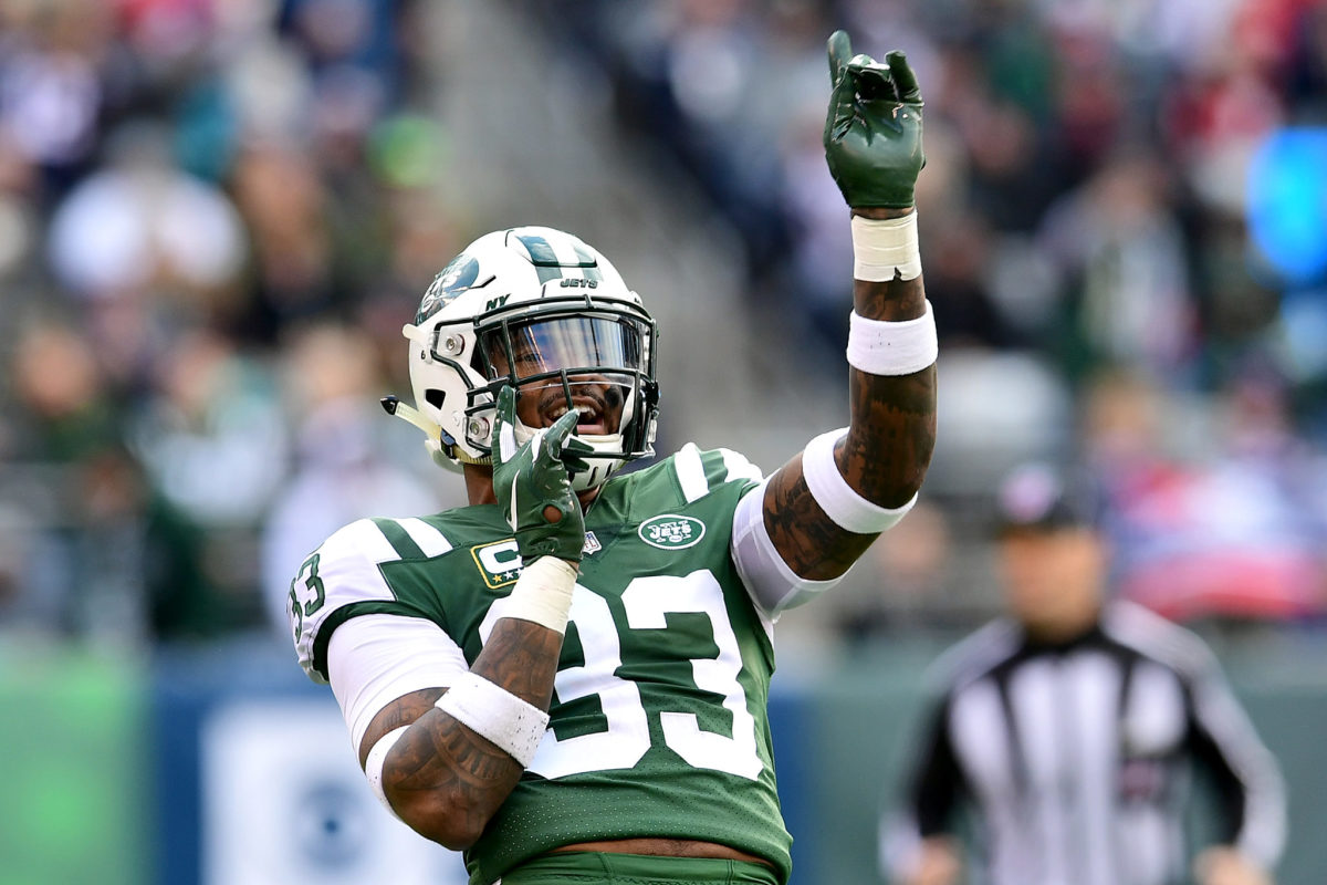Jamal Adams of the Jets celebrates during a game.