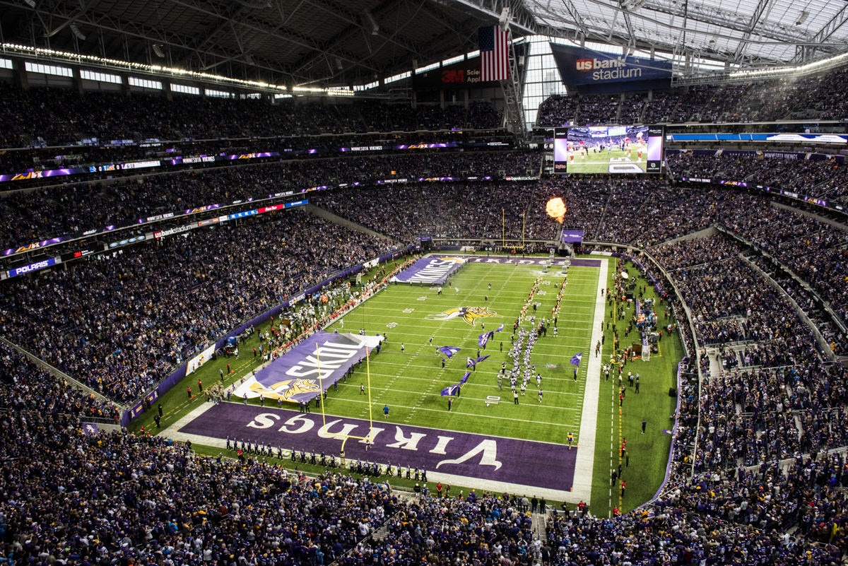 A general view of the Minnesota Vikings stadium.