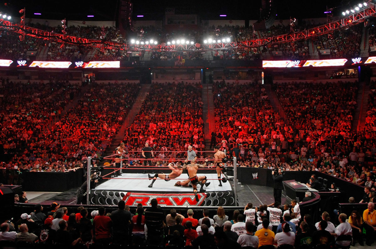 A general view of a WWE match.