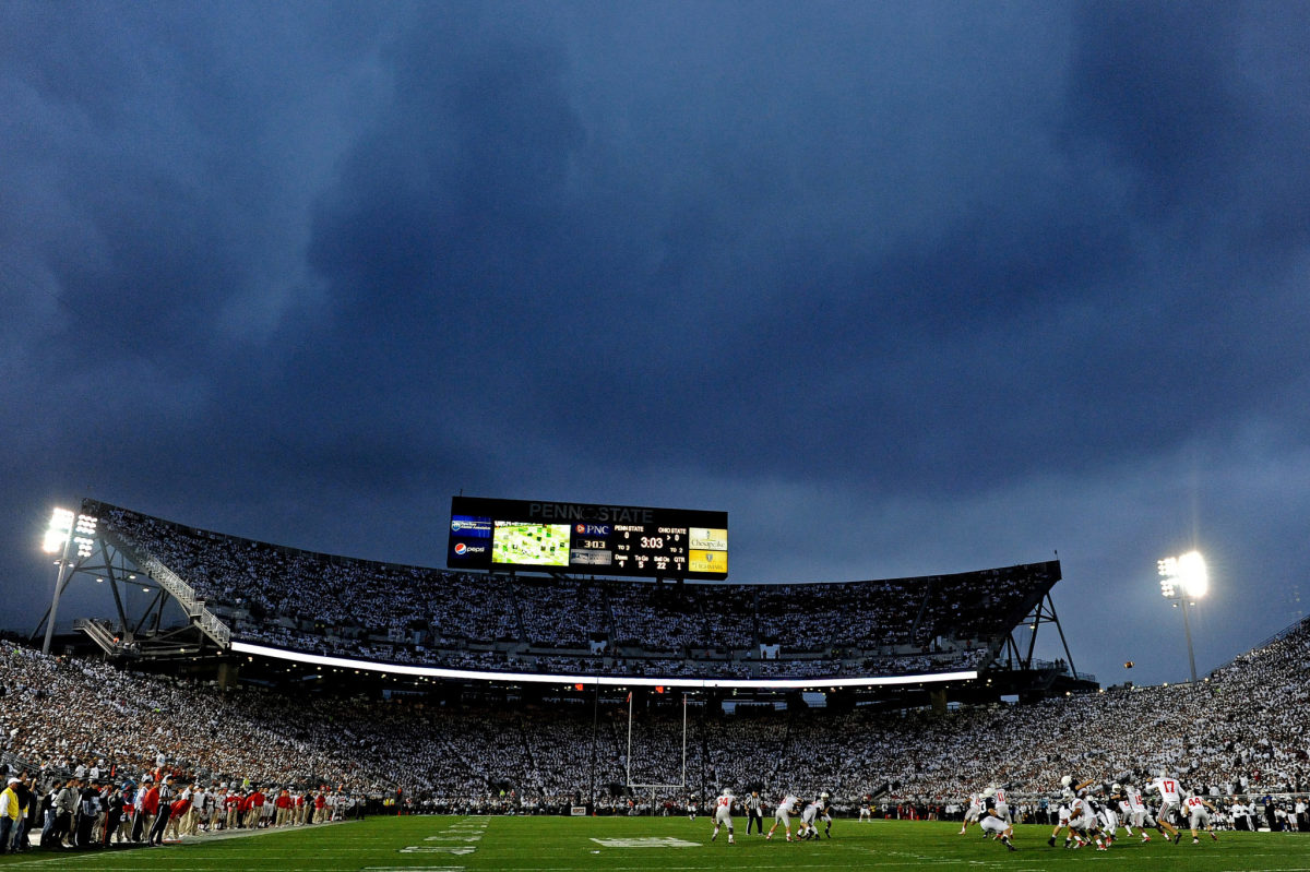 A general view of penn state's beaver stadium against ohio state
