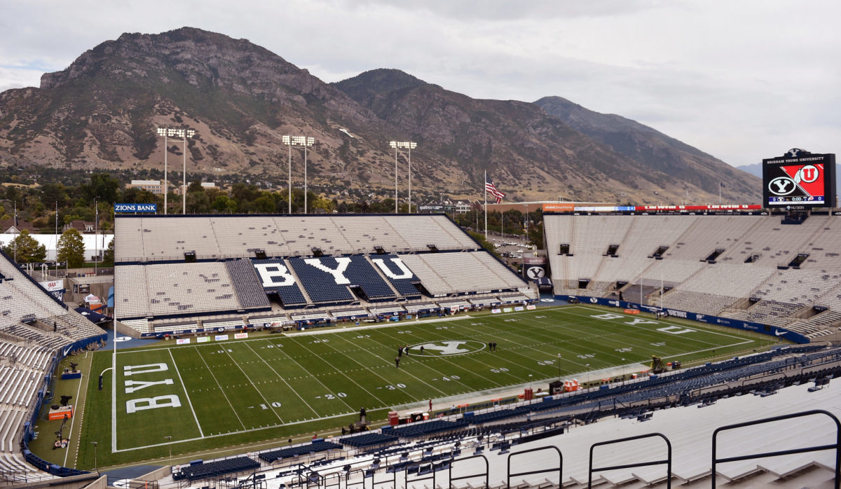 A general view of BYU's football stadium.