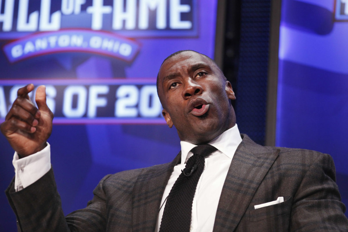 Shannon Sharpe at the NFL Hall Of Fame.
