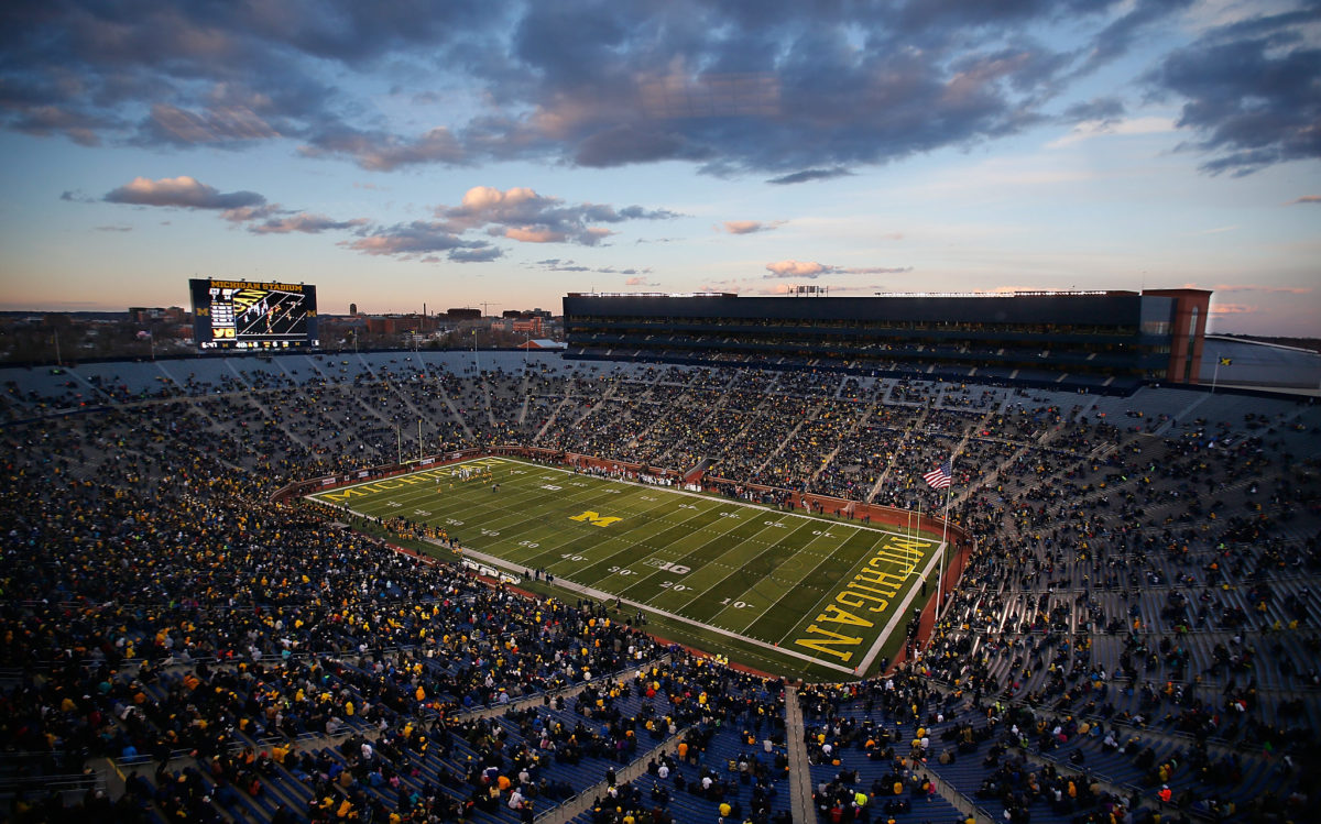 General view of Michigan Stadium during the Michigan Football Spring Game on April 1, 2016 at Michigan Stadium.