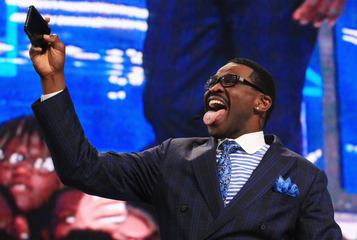 Michael Irvin at the NFL Draft.