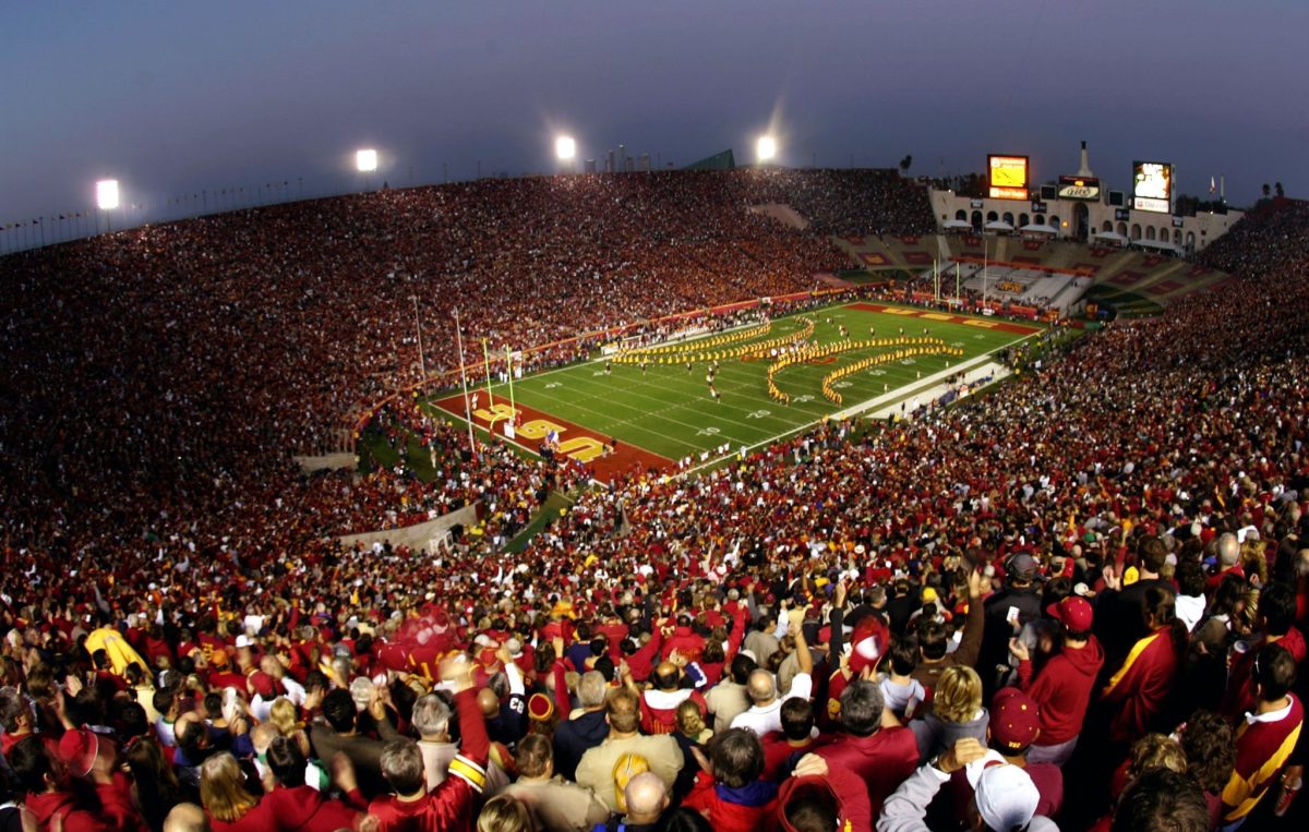 A general view of USC's football stadium during a home game