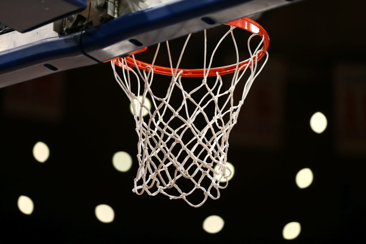 A detail of the net and basket prior to the Georgetown Hoyas playing against the Cincinnati Bearcats during the quaterfinals of the Big East Men's Basketball Tournament at Madison Square Garden.
