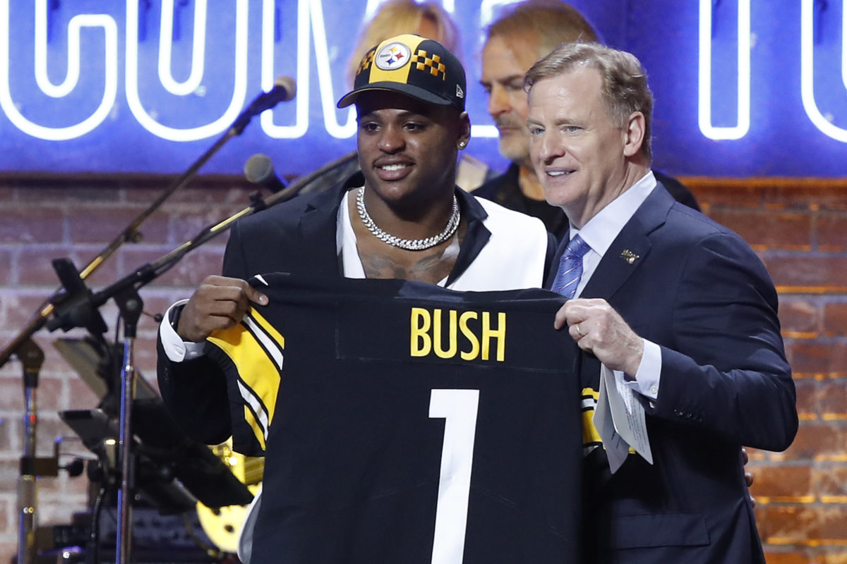 Devin Bush selected by the Pittsburgh Steelers.