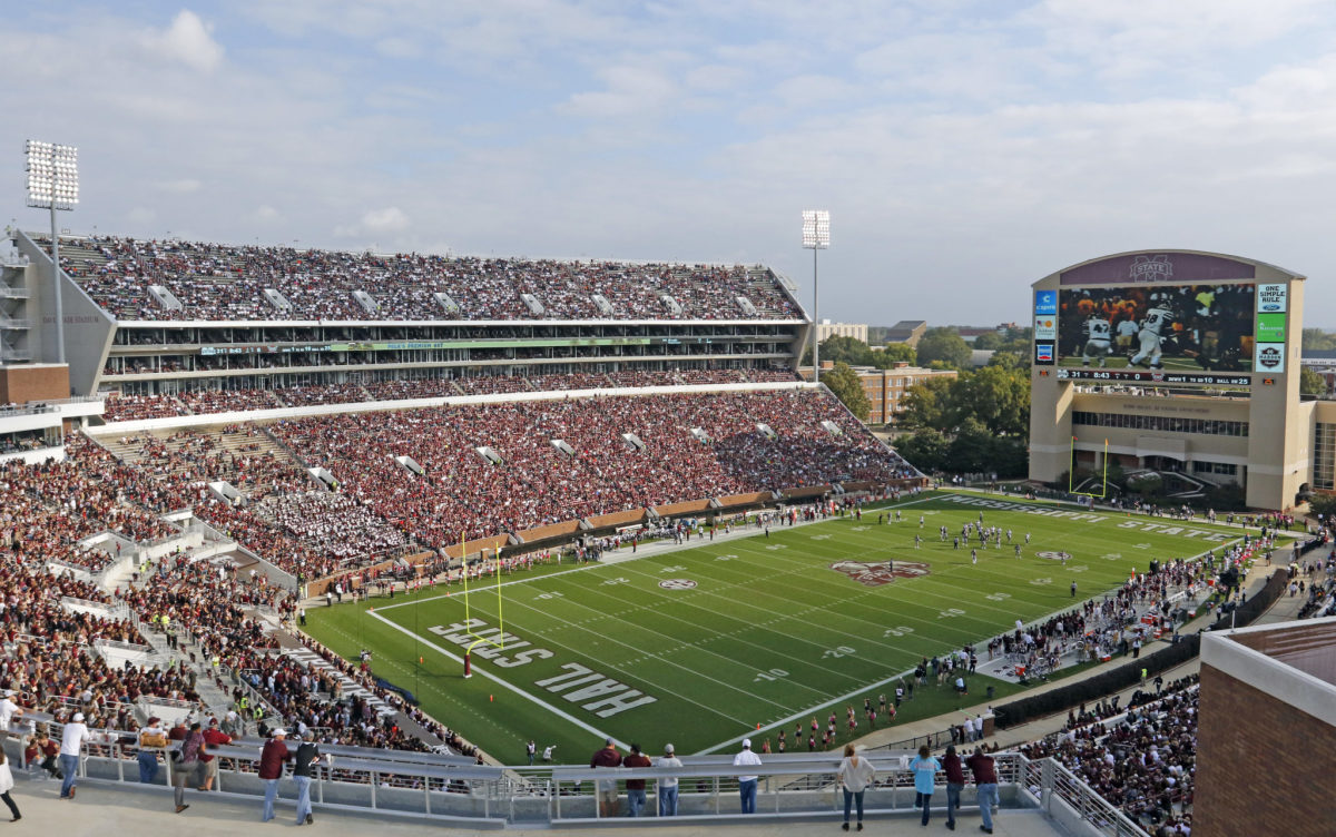 A general view of Mississippi State's football field.