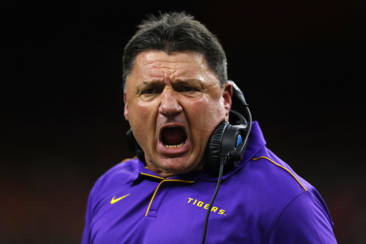 LSU's Coach O is furious with the officials against Clemson.