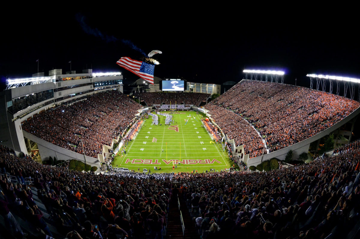 A general view of Virginia Tech's football stadium.