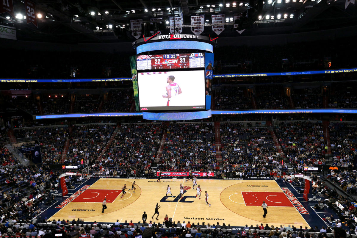 A general view of the Washington Wizards arena.