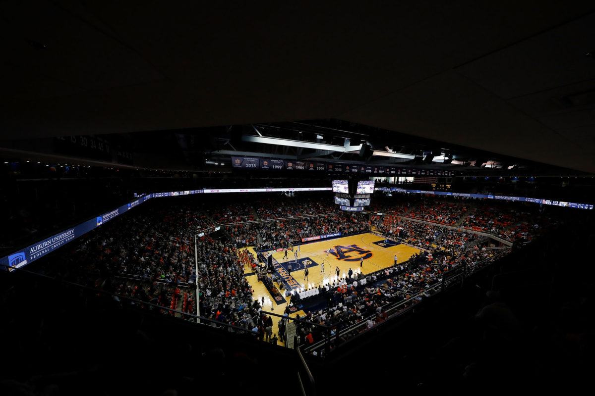 Auburn Arena general view for a Tigers basketball game.