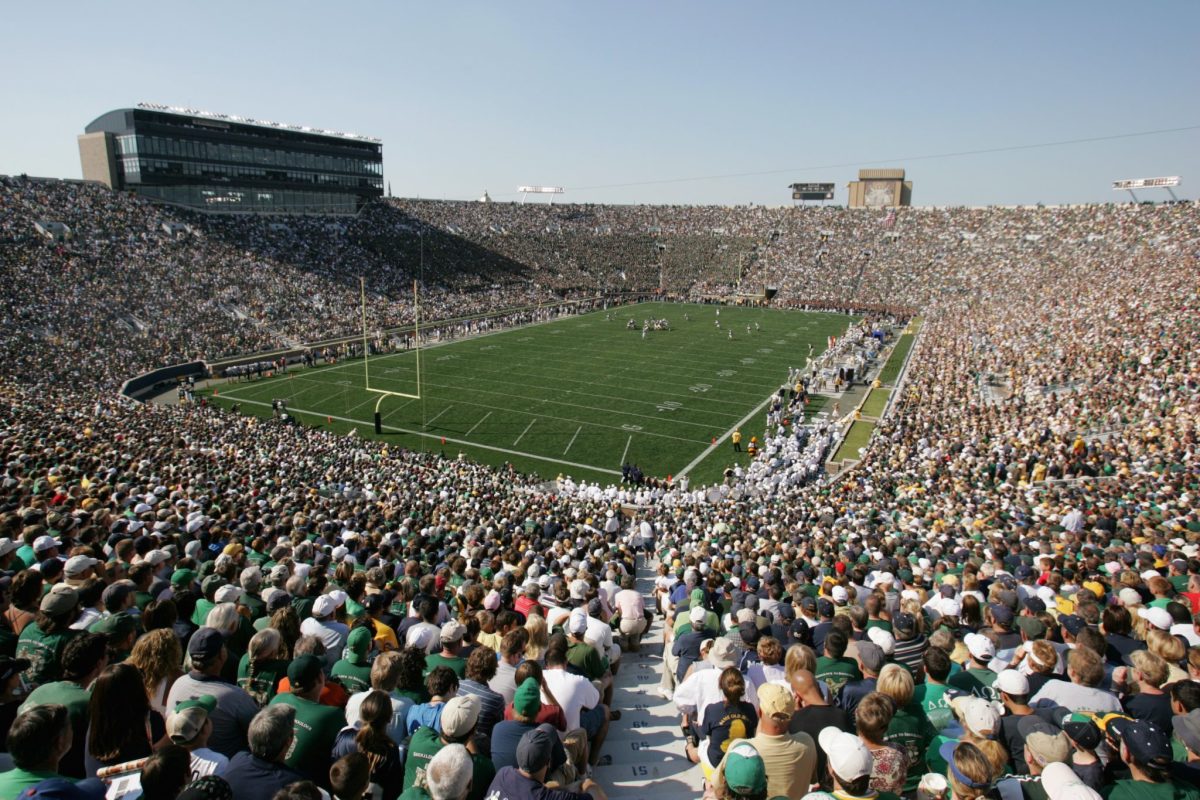 A general view of Notre Dame's football stadium.