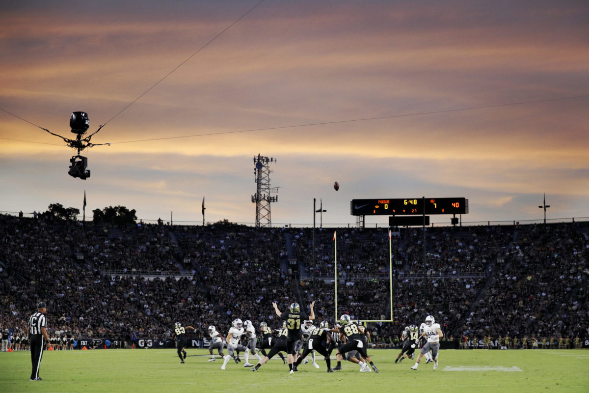 A general view of a game being played between Purdue and Northwestern.