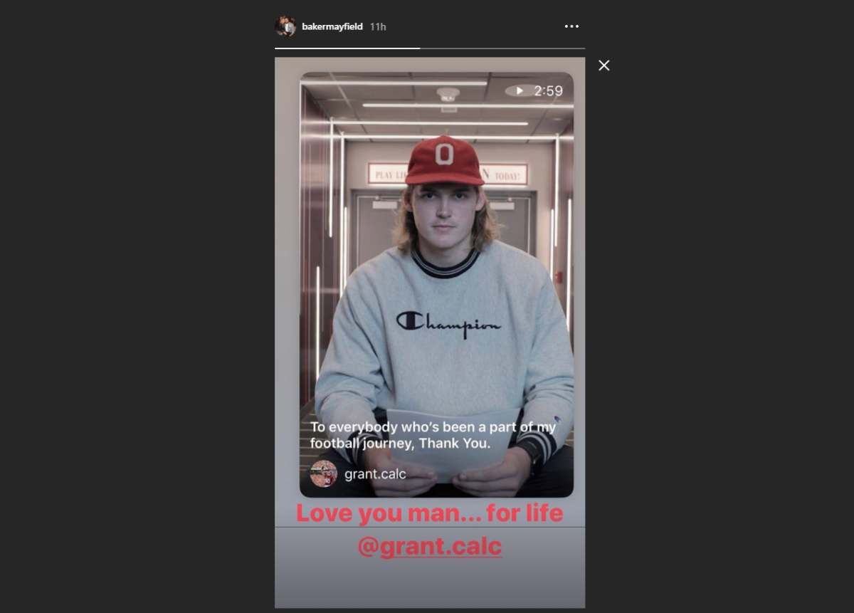 Baker Mayfield sends a message to Grant Calcaterra.