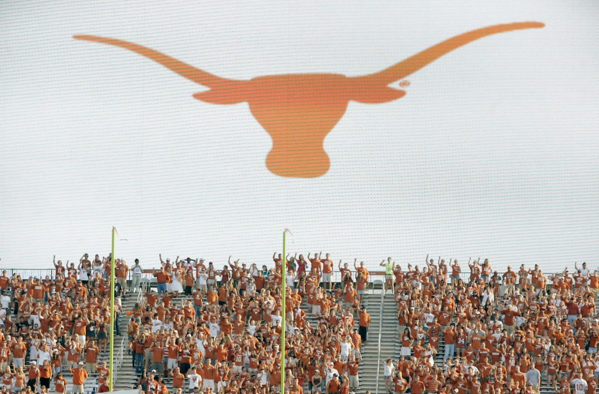 A general view of Texas Longhorns fans during a game.