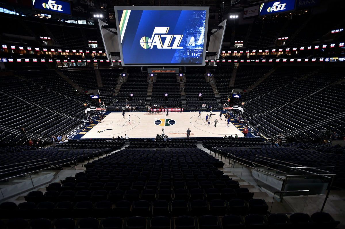 A general view of the Utah Jazz' stadium.