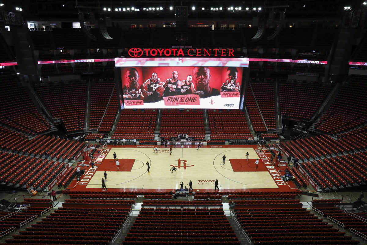 A general view of the Houston Rockets arena.
