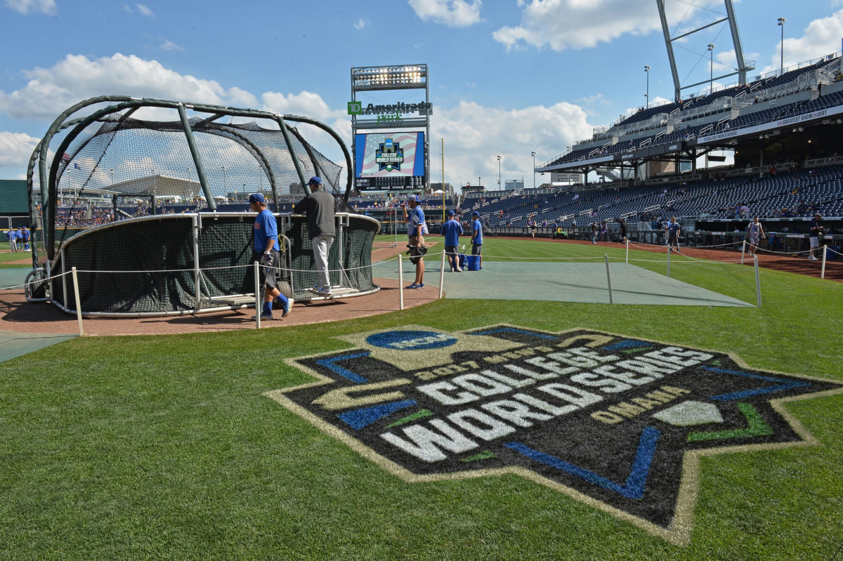 The field at the College World Series in Omaha.