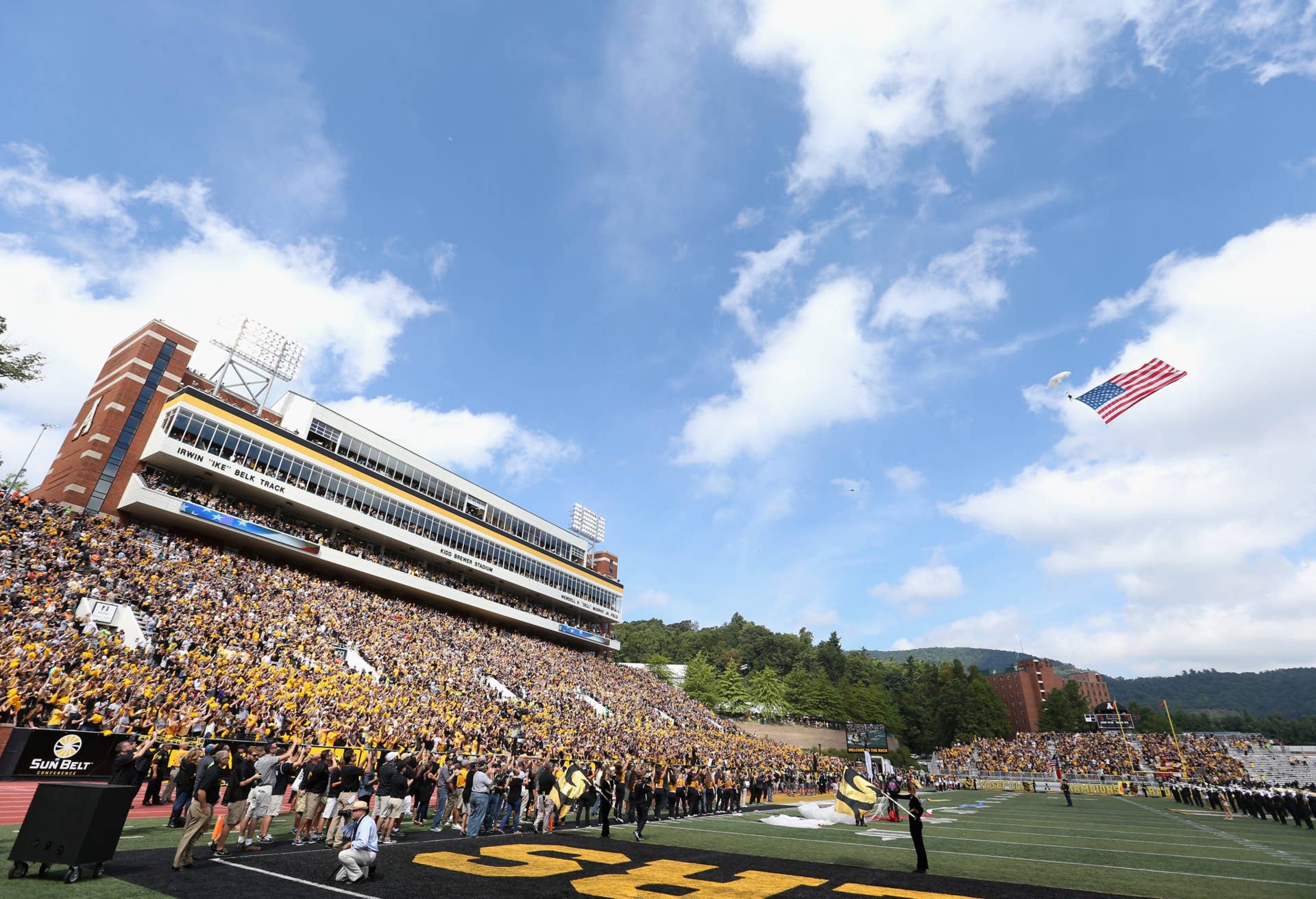 Watch Appalachian State Fan Gets Shot At Texas A M On College GameDay 