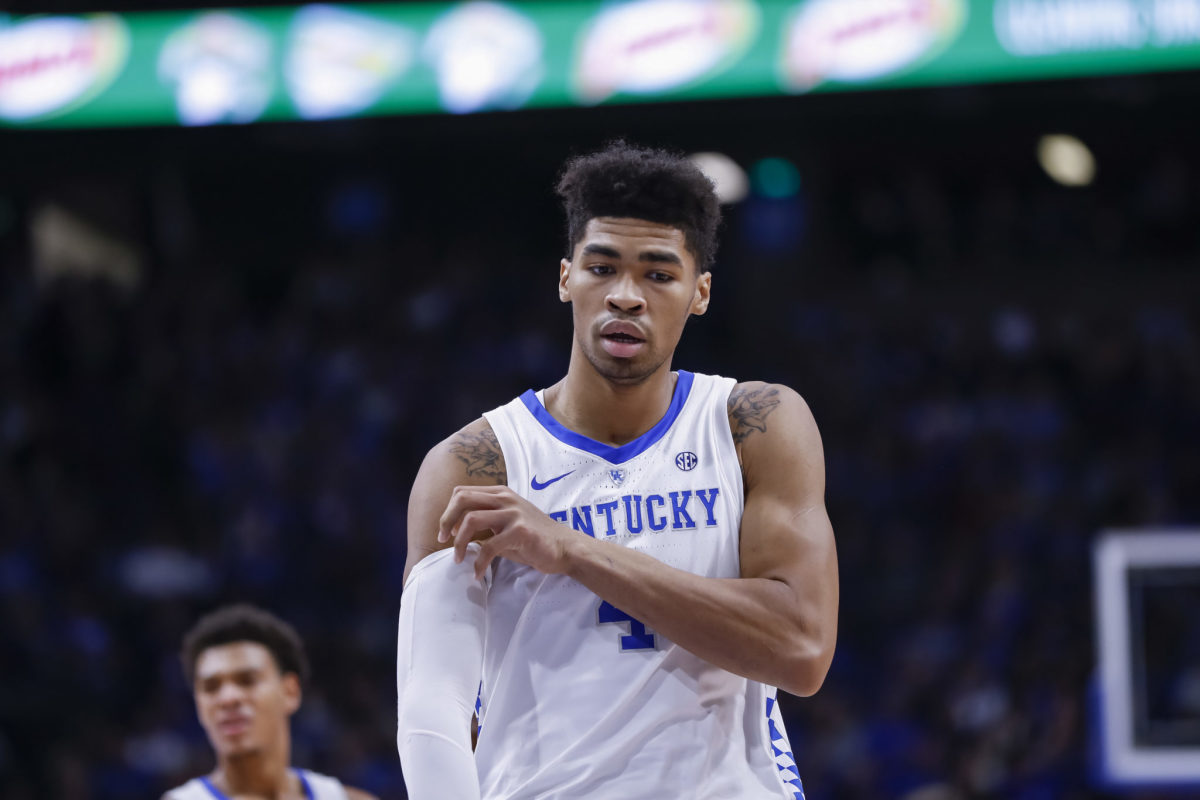 Nick Richards on the court for the Kentucky Wildcats.